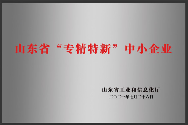 天盟公司省专精特新荣誉资质