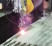 炉排激光熔覆现场作作业施工